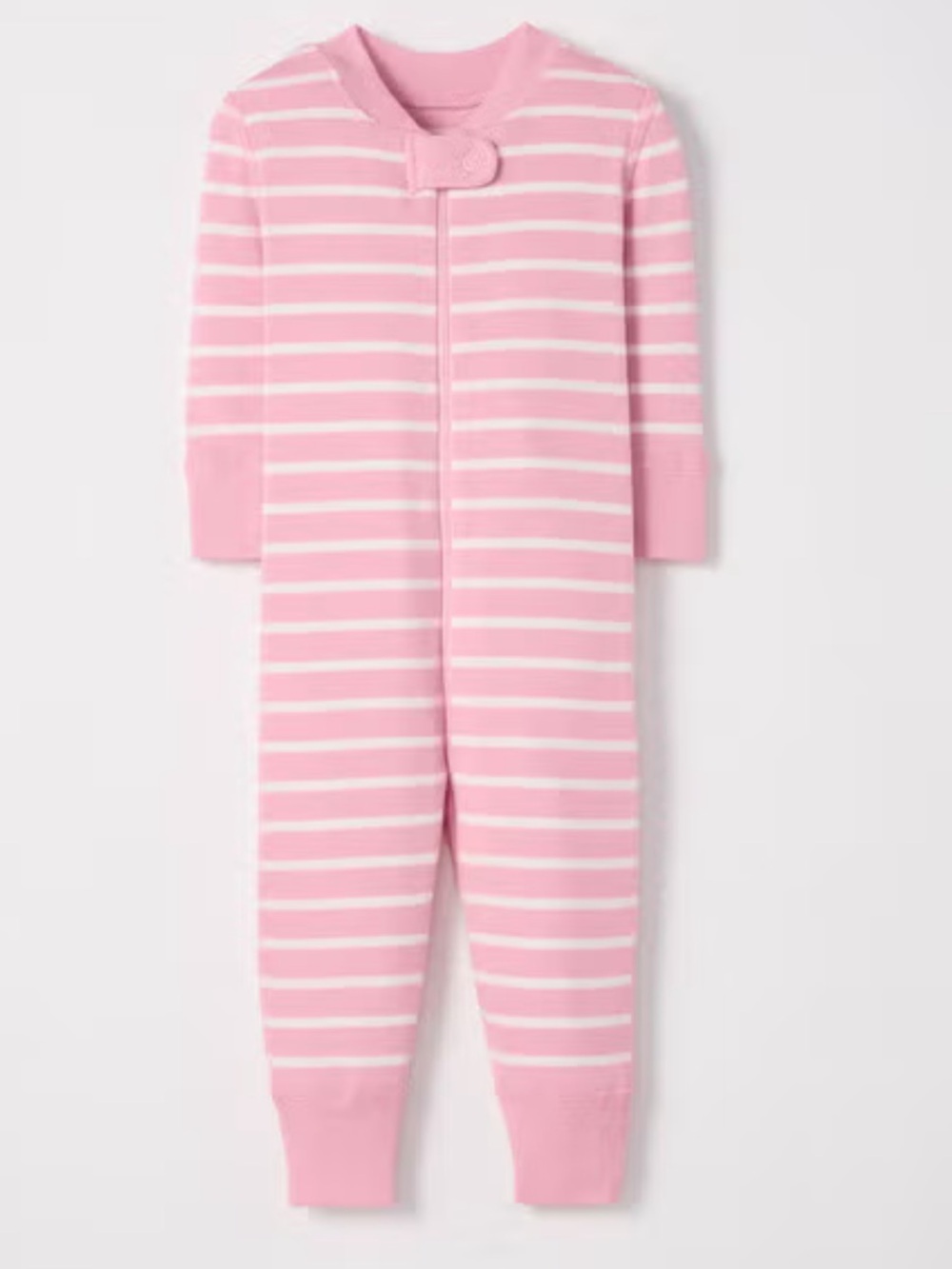 Hanna Andersson Night Night Sleeper Rose Pink White Stripe 6-12 Months Girl